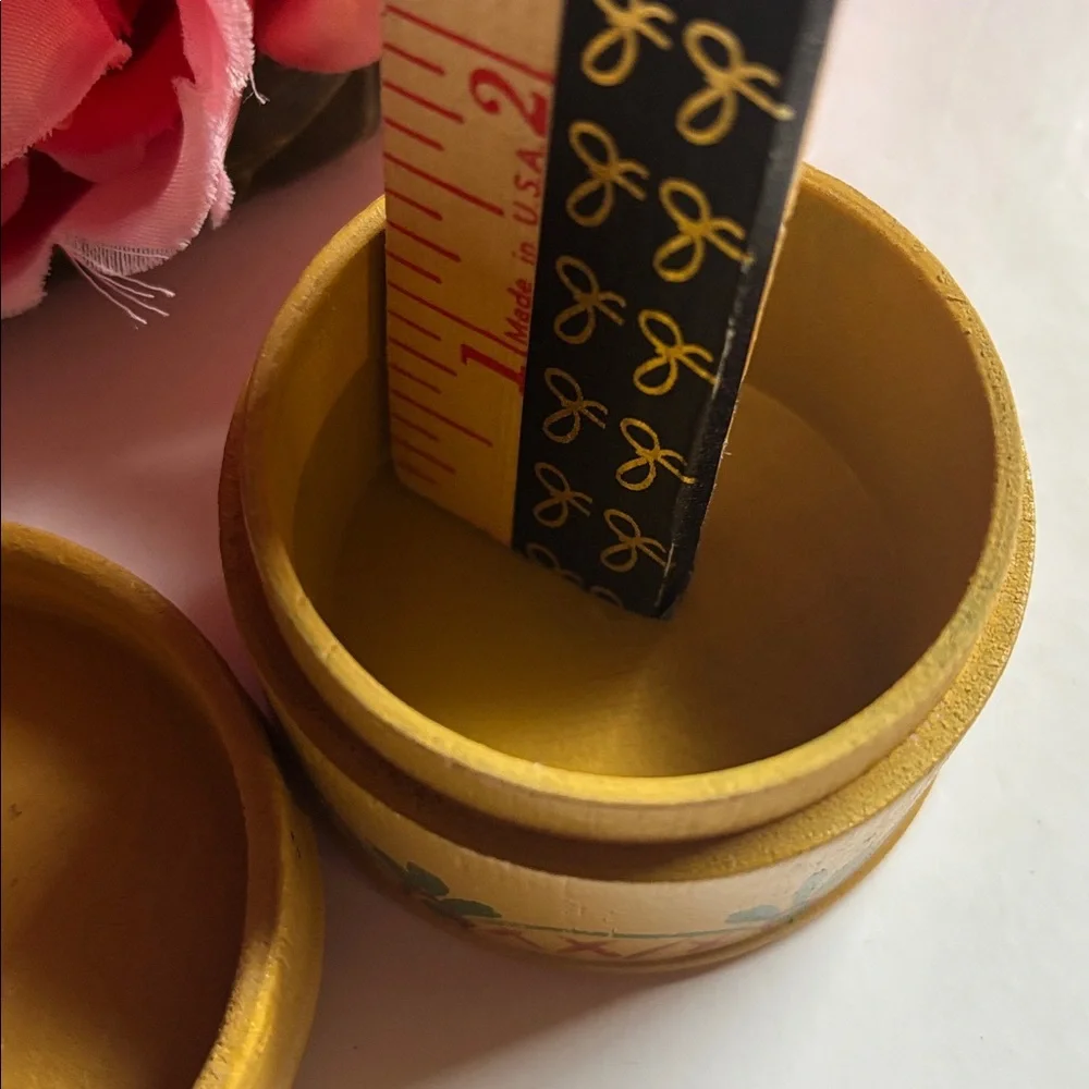 Rosemaling Ring Box Frozen Decor Norwegian Ring Box Vintage Hand Painted Box